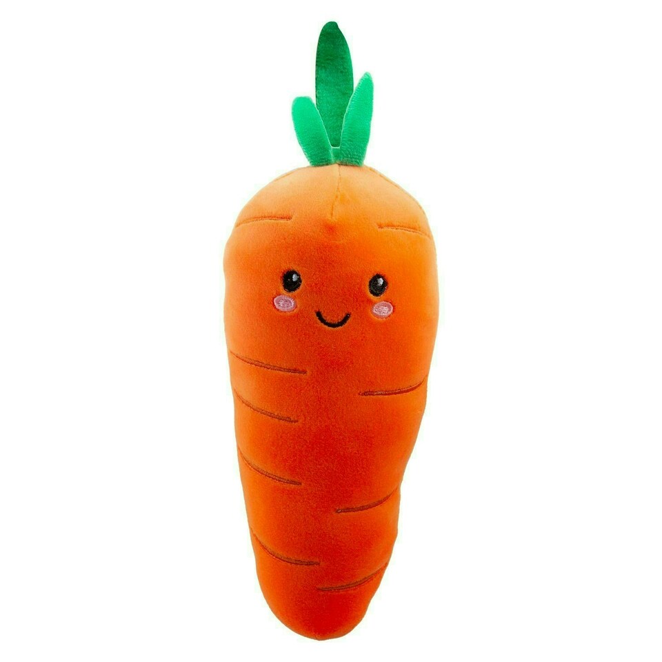 image 1 of Carrot Soft Toy Food Themed Cute Plush Cuddly Yummy Soft Fluffy 16cm Orange