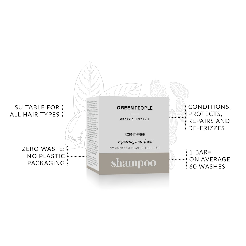 image 1 of Green People Scent Free Shampoo Bar Ultra Gentle Vegan 50g