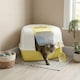 image 5 of Large Cat Corner Litter Tray Hooded Deep Cover Toilet Flap Box with Filter & Scoop | Yellow | Yellow | 1