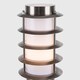 image 3 of ValueLights Wharf Outdoor Stainless Steel 1 Metre Bollard Lantern Light Post & Warm White LED Bulb | Chrome