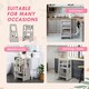 image 5 of HOMCOM Kids Step Stool, Adjustable Standing Platform, Toddler Kitchen Stool Grey