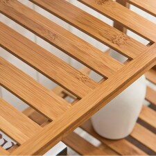 3-Tier Bamboo Wood Storage Shelf Rack 68cm - Tesco
