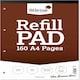 image 3 of 160 Page A4 Brown Refill Pad (210 x 297mm)