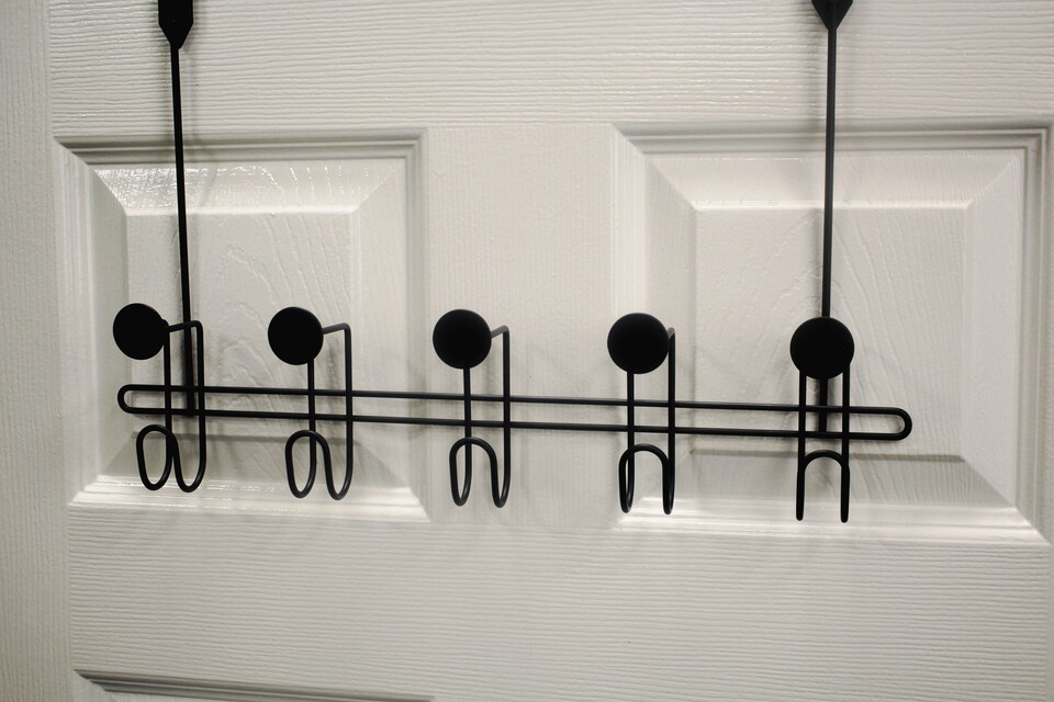 image 1 of Showerdrape Moretti Black Over Door Storage Hooks