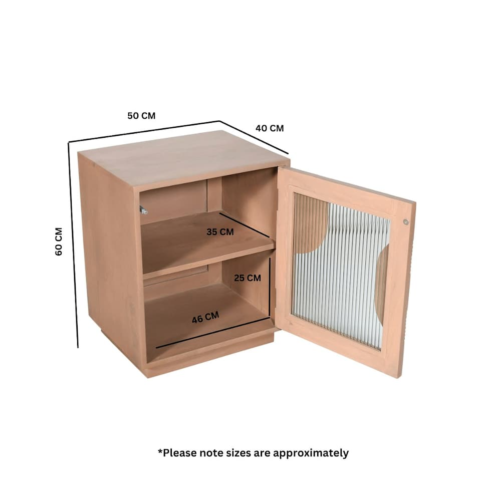 image 1 of Jodhpur Solid Wood Bedside Table Brown