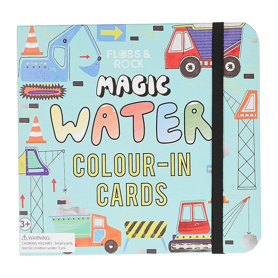 image 1 of Floss & Rock Magic Water Colour In Activity Cards Set - Construction