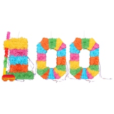 Fax Potato Fax Potato Pinata Set with Stick & Blindfold - 100th Birthday / Anniversary - Rainbow