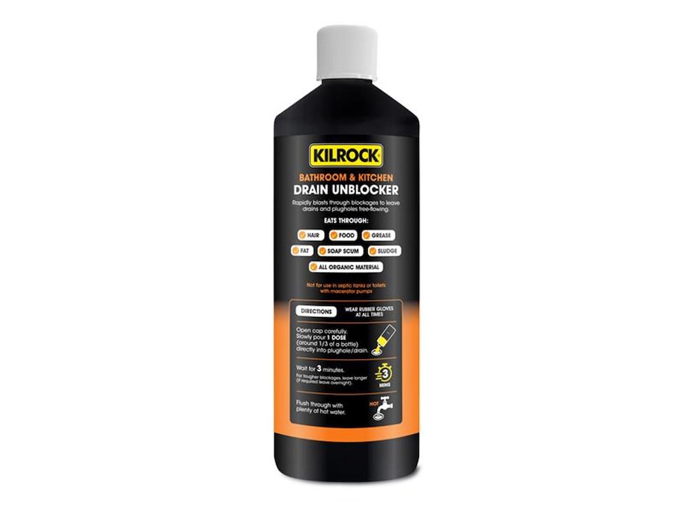 image 1 of Kilrock Bathroom & Kitchen Drain Unblocker 1 Litre