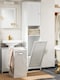 image 6 of SoBuy BZR124-W,Tall Bathroom Storage Cabinet with Laundry Basket | White | White | 1