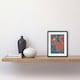 image 2 of Squirrel Colour Block Modern Folk Art Fun 9x7" Black Framed Wall Art Print