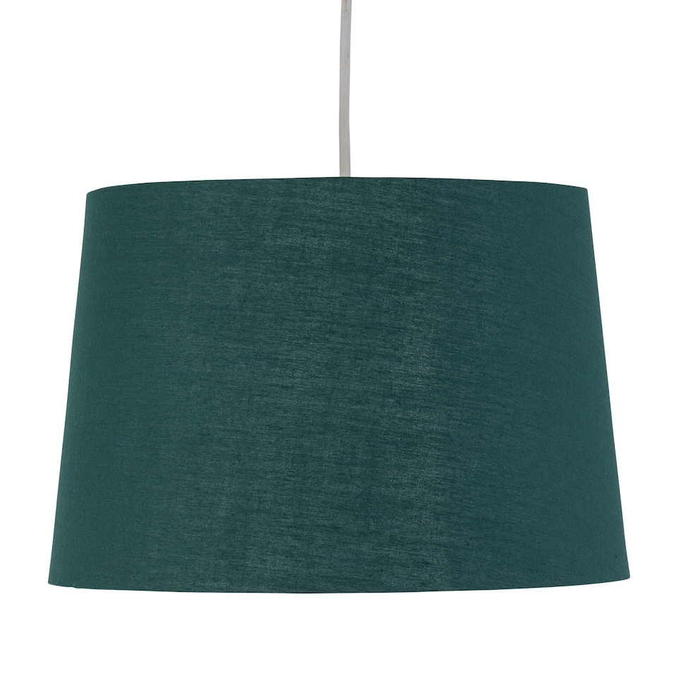 image 1 of Set of 2 Zoey - Dark Green with Gold Inner Easy Fit Pendant or Lamp Shades Green | Gold