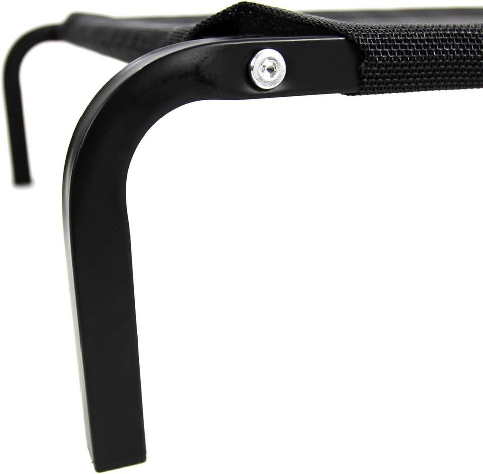 image 1 of Actiaspet - Medium Black Waterproof Elevated Mesh Dog Bed | Raised Pet Cot with Steel Frame (106 x 62 x 15cm)