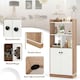 image 8 of COSTWAY 3-Tier Tall Bookshelf Modern Display Cabinet White