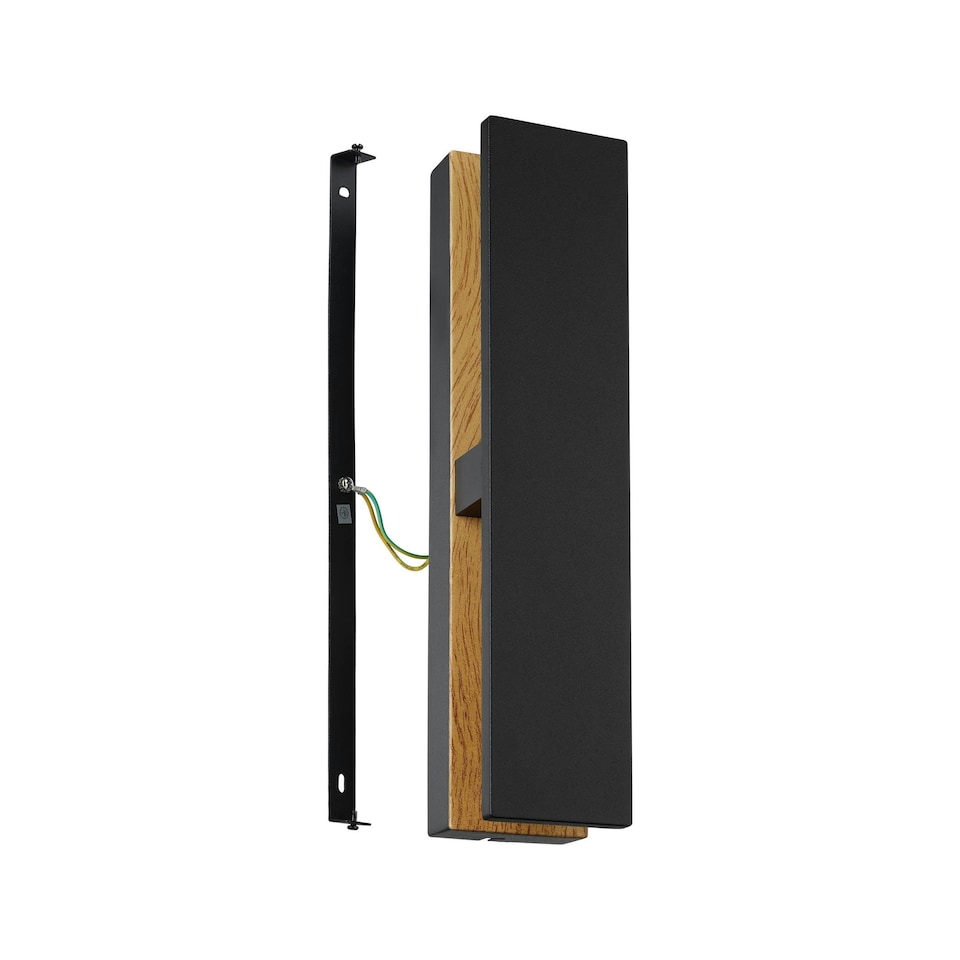 image 1 of EGLO Costorio LED Outdoor Wall Light Black and Brown | White