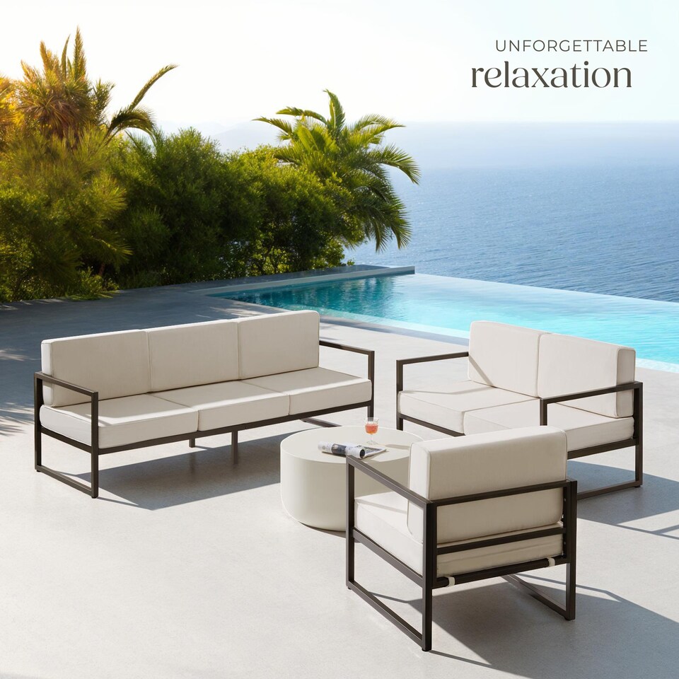 image 1 of Garden Furniture Comosa - for 6 people, XXL padding, 2 sofas, 1 armchair