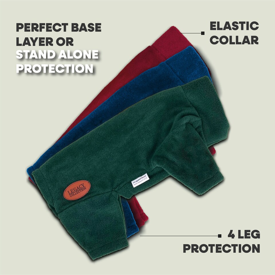 image 1 of HugglePets Legacy Polar Fleece Explorer Dog Jumper Suit | Green | One Size