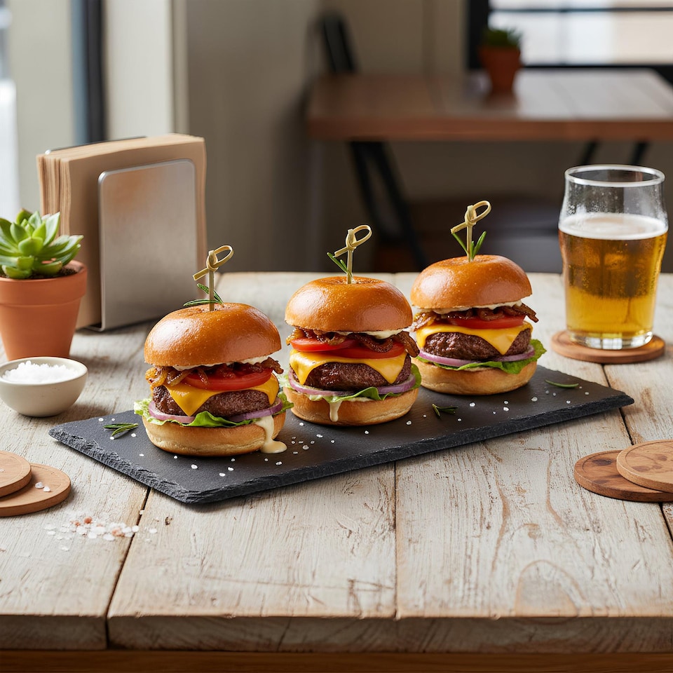 image 1 of Argon Tableware Natural Slate Serving Board - 20 x 11cm