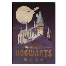Harry Potter Dreaming Of Hogwarts Fabric Wall Banner - Blue - 125cm x 85cm