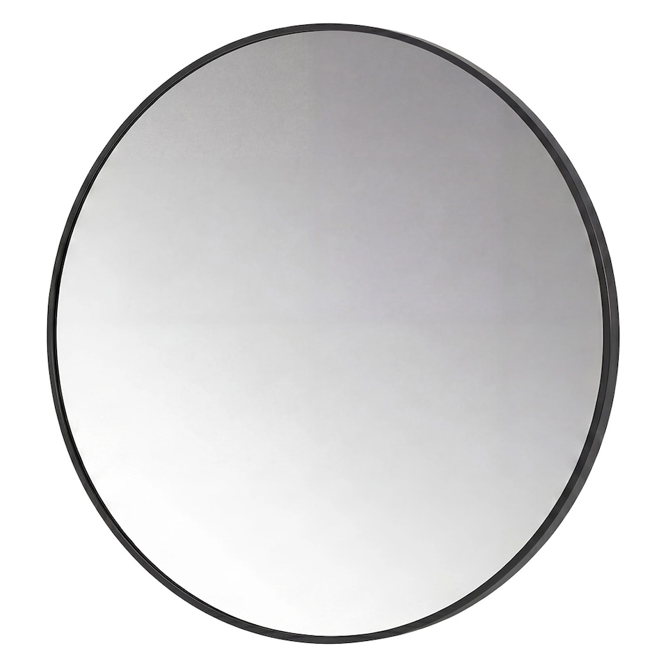 image 1 of Yezi Wall Mirror Round Mirror Tempered Glass HD Explosion-proof Bathroom 60cm