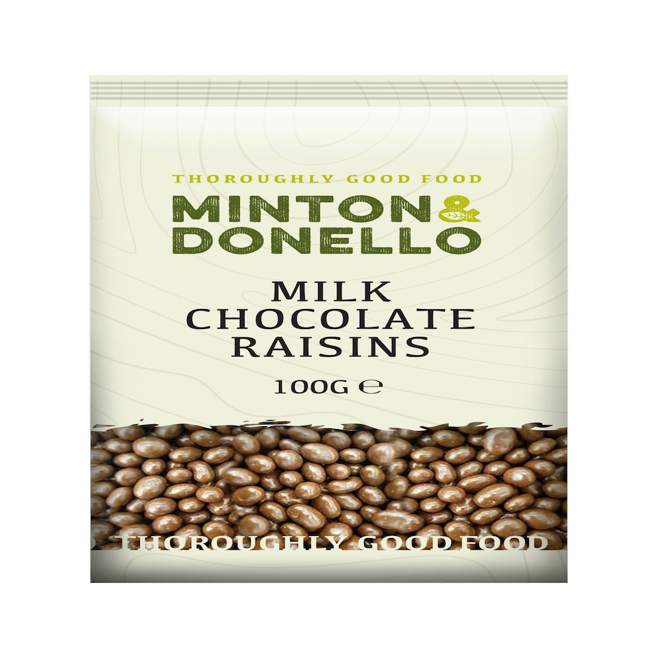 image 1 of Minton & Donello Milk Chocolate Raisins 6 x 100g