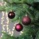 image 2 of 30mm/24Pcs Christmas Baubles Shatterproof Burgundy,Tree Decorations