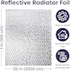 image 2 of Radiator Foil Insulation Roll Reflector Panels - Energy Saving Radiator Heat Deflector for Home Heating | Silver | 1m x 25m - Roll | 1