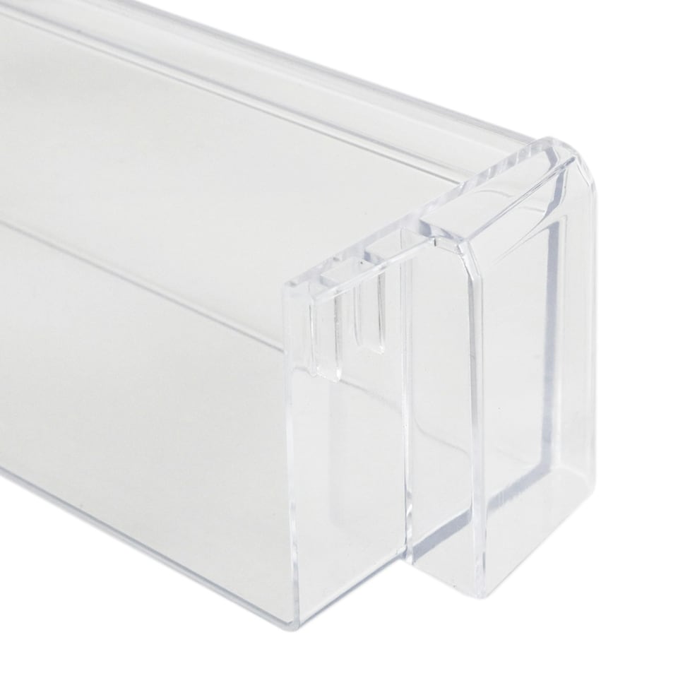 image 1 of SPARES2GO Lower Door Bottle Shelf for CDA BC2763/0 BK2963FA/0 BK3163/0 BK3163FA/0 FW852/0 FW872/0 Fridge Freezer Clear