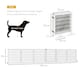 image 4 of PawHut Freestanding Pet Dog Gate 6 Panel Foldable Wooden Playpen