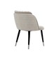 image 4 of Set of 2 Milano Velvet Dining Chairs with Stylish Ribbed Back Design, Black Metal Legs with Silver Tips | Grey | Silver End Tips