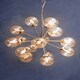 image 3 of Interiors by Premier 18 Light Silver Ceiling Pendant, Abstract Burst Design Statement Light, Glass Globe Ceiling Light Silver