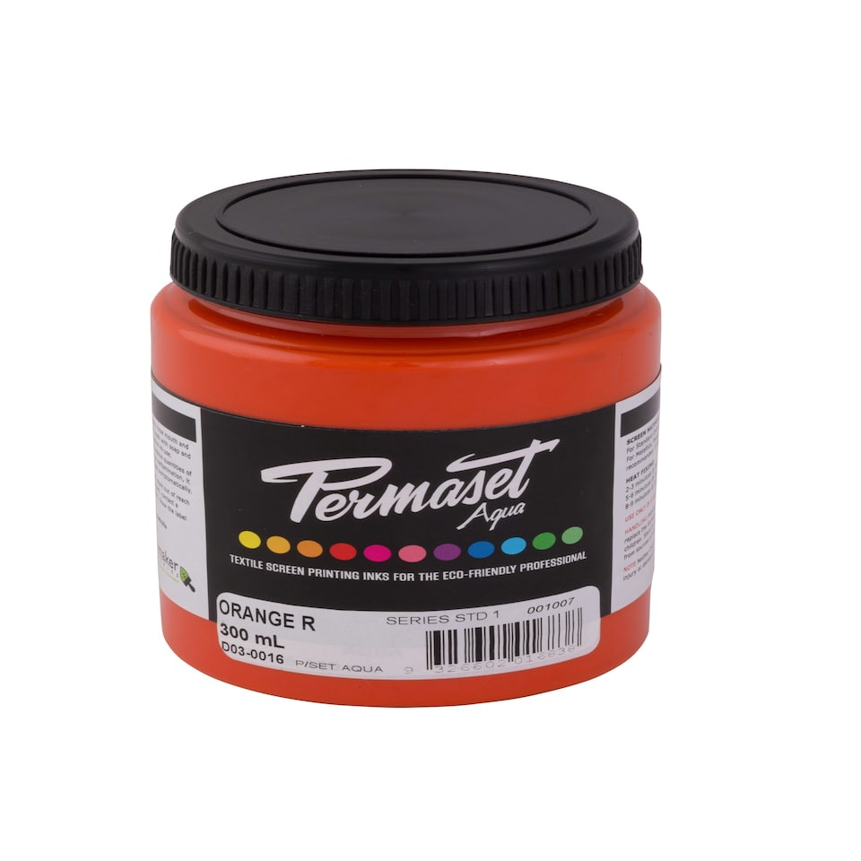 Permaset Aqua Standard Ink, Orange, 300ml