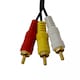 image 3 of 5m Triple 3 Phono 3RCA to 3RCA AV Audio Video Gold Cable Lead | Black