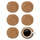 image 1 of Argon Tableware Round Coasters - 10cm - Set of 6 - Woven Typha Bar Drink Mat Table Protector Coasters