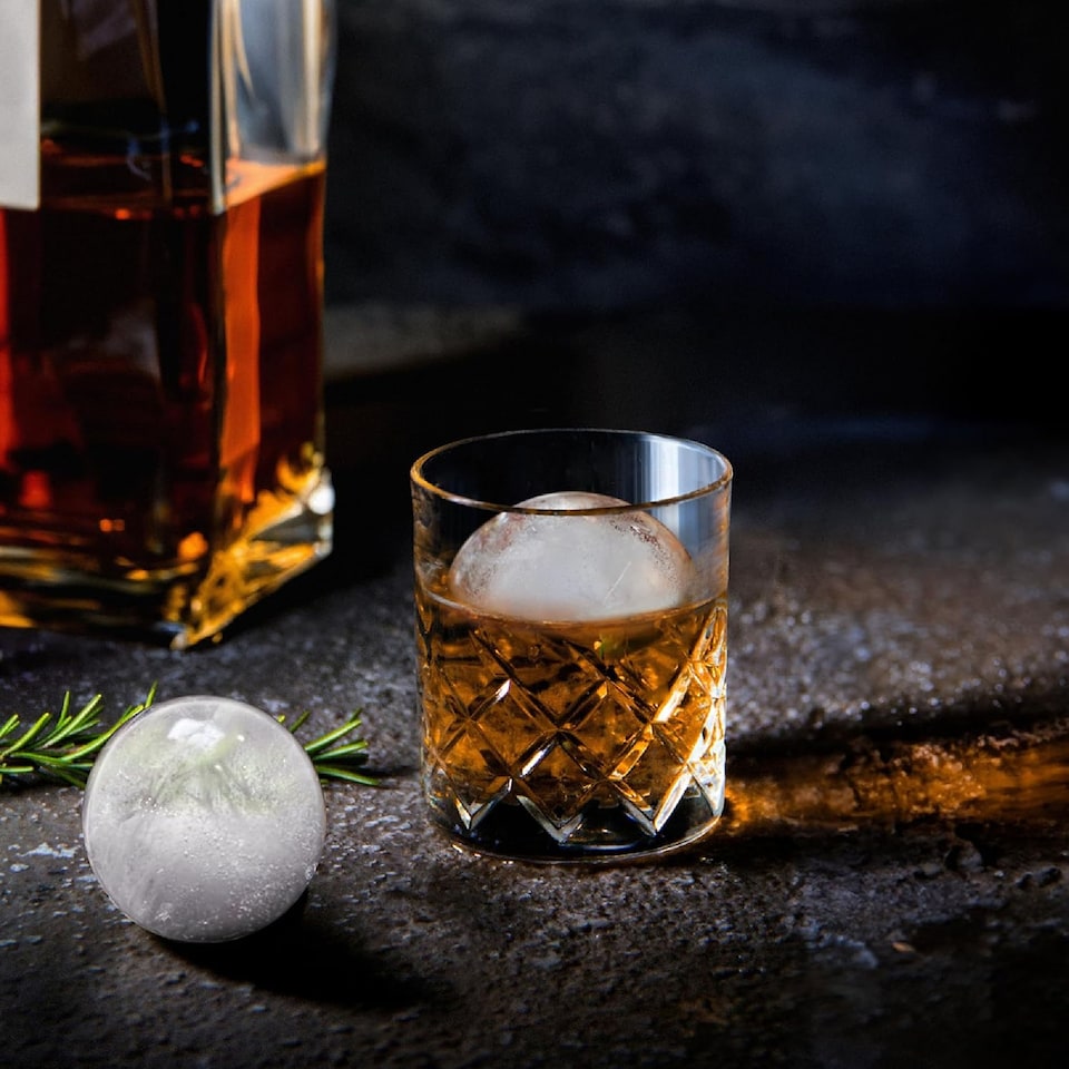 image 1 of Final Touch Set of 4 Shot Glasses with Ice Ball Moulds