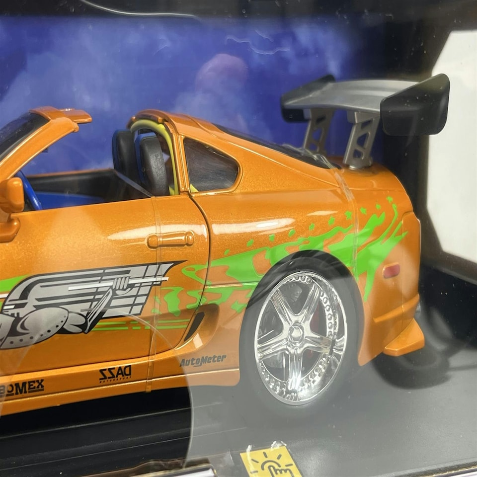 image 1 of Fast and Furious 1995 Toyota Supra Lights Up Brian Figure 1:18 Jada 31139