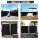 image 7 of Outsunny 6mx1.8m Double Retractable Side Awning Steel Frame Outdoor Shade Black | Black | Black | 1