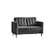 image 1 of Furniturebox Jolene 2 Seater Velvet Dark Grey Sofa