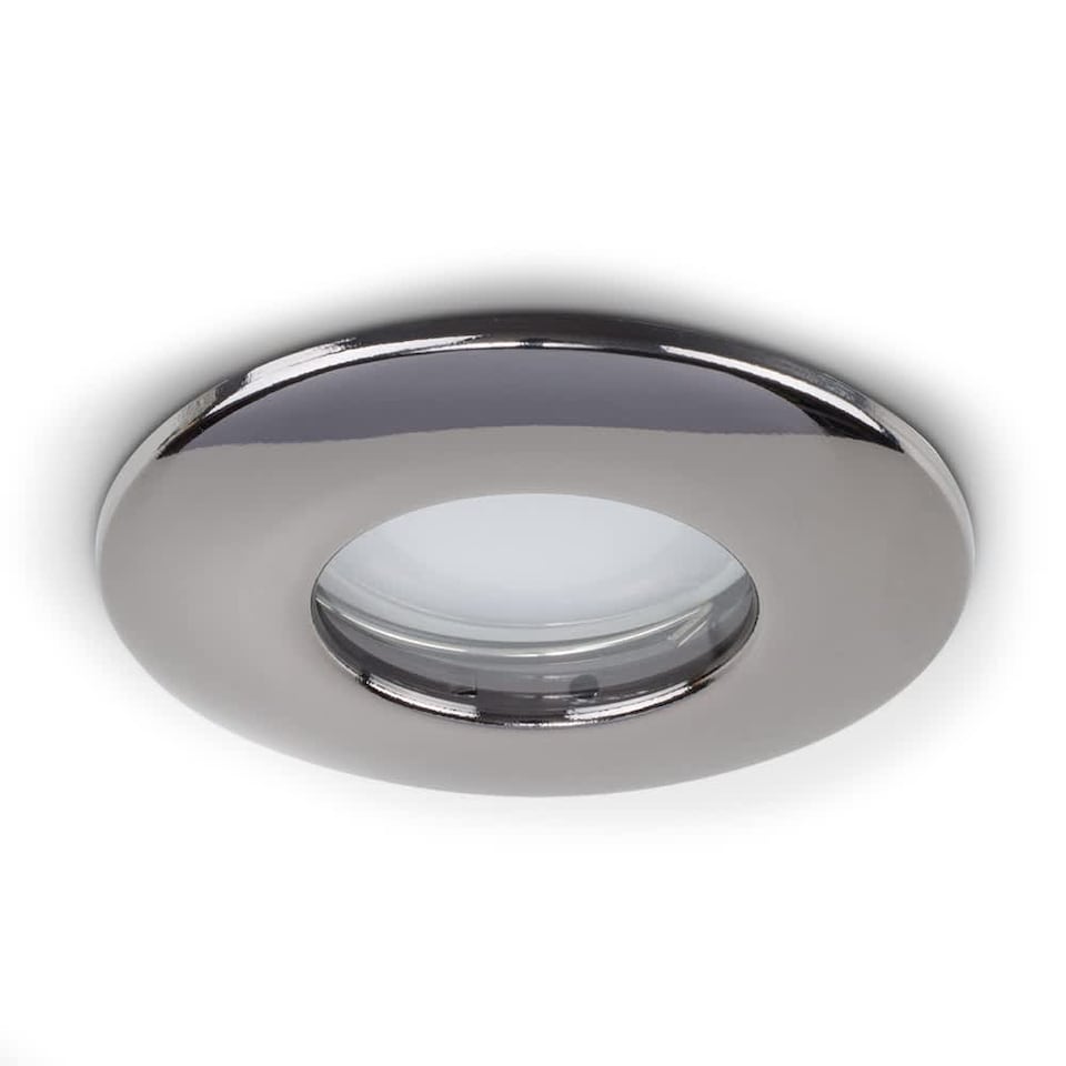 image 1 of ValueLights Downlight Fire Rated IP65 Black Chrome Ceiling Light Fitting Single Pack