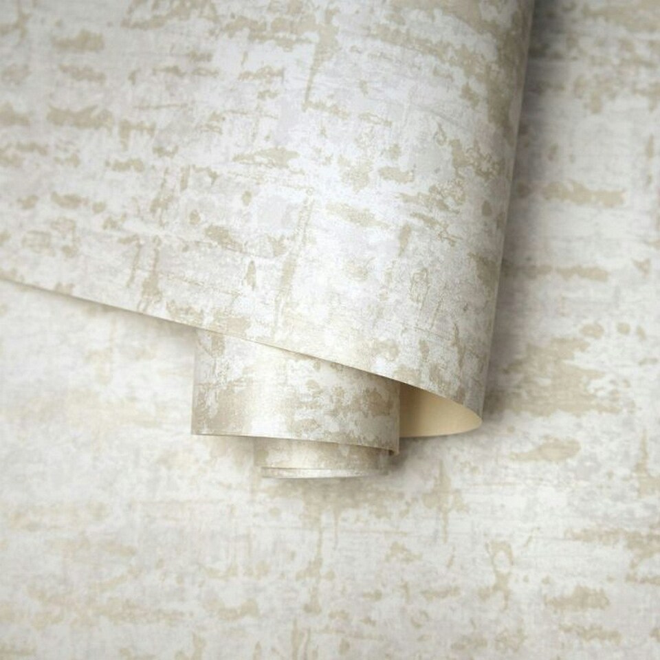 image 1 of Holden Décor Loft Industrial Textured Wallpaper - Pearl - 10m x 53cm Cream