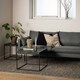 image 3 of Barossa Coffee Table with Black Marble Effect Top & Black Steel Base 40cm