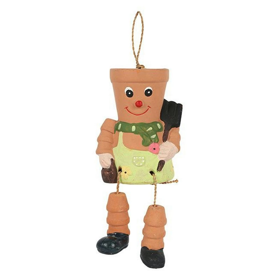 Something Different Terracotta Pot Man Planter - Multicoloured - One Size