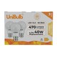 image 3 of UniBulb LED GLS B22 470lm 4.2W 2700K (Warm White) Light Bulb - Pack of 3