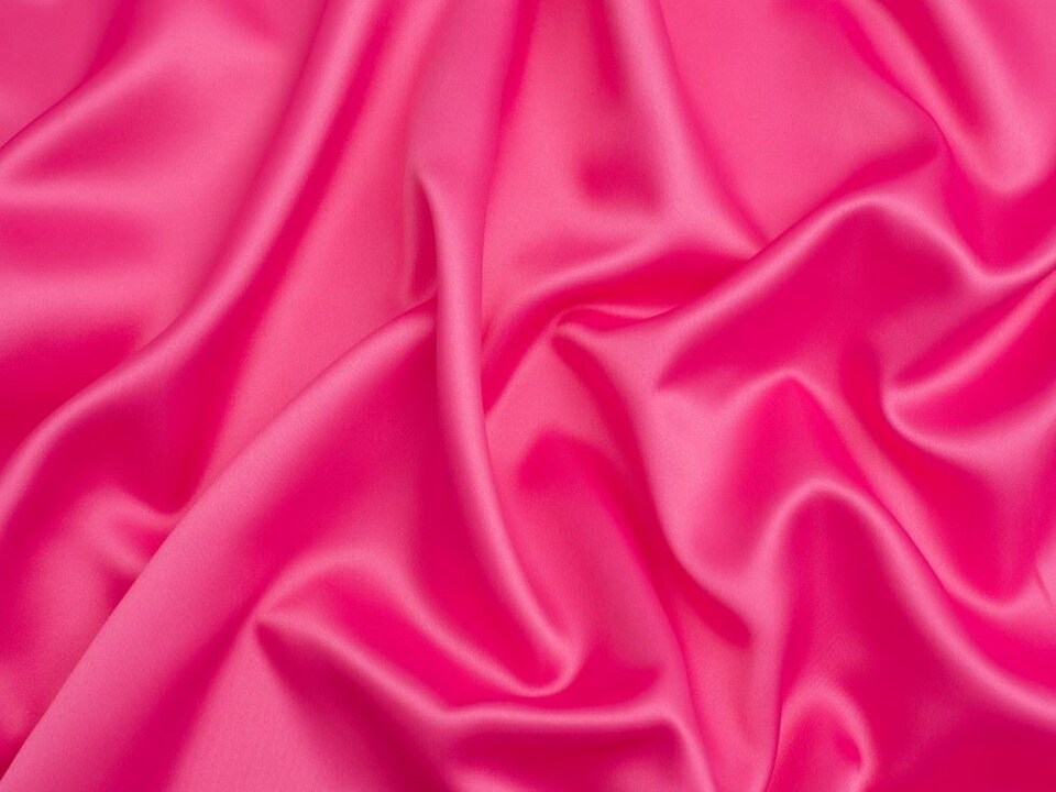 Pink Matte Polyester Satin Fabric for Dressmaking, 160cm / 62" Wide - per metre