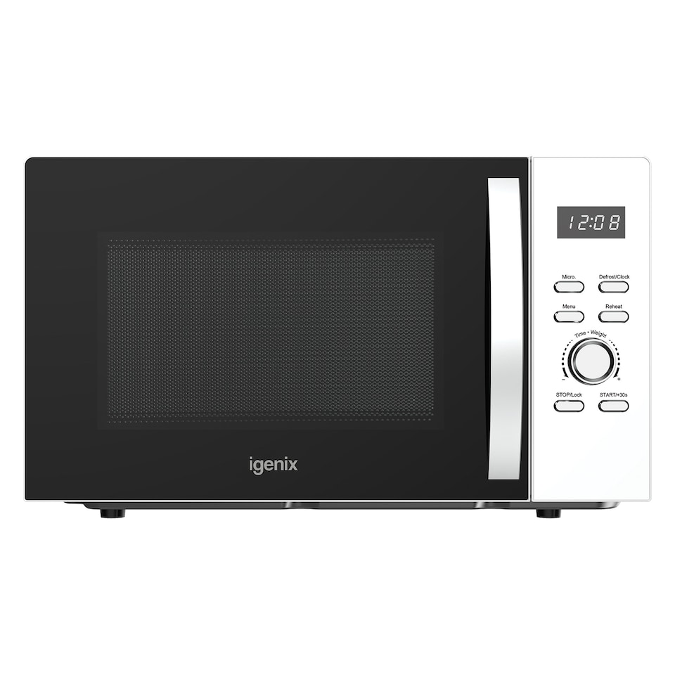 image 1 of Digital Microwave, 30 Litre, 950W, White, Igenix IGMS03090W