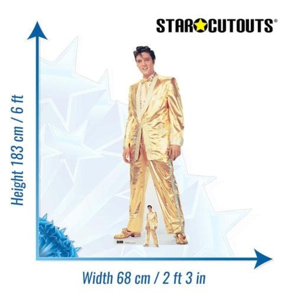 image 1 of Elvis Gold Remastered Lifesize Cardboard Cutout 183cm