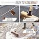 image 4 of Outdoor Broom 10" Yard Brush Heavy Duty Stiff Bristle Garden Sweeping Brush for Patio & Driveway | Brown | 1