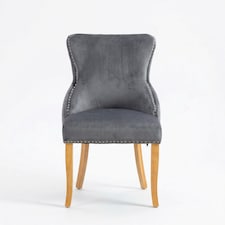 Orvino Velvet Fabric Dining Chairs - Set of 2