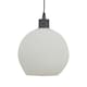 image 7 of First Choice Lighting Set of 2 Betchley White Ribbed Glass Globe with Black Pendant Fittings Black | White