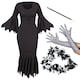 image 1 of Evil Dog Lady Costume - Gloves, Boa & Cig Holder Black | M