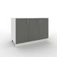 image 1 of JD Greta Adjustable Legs Kitchen Sink Unit 1200mm Cabinet With Doors - Grey Matt